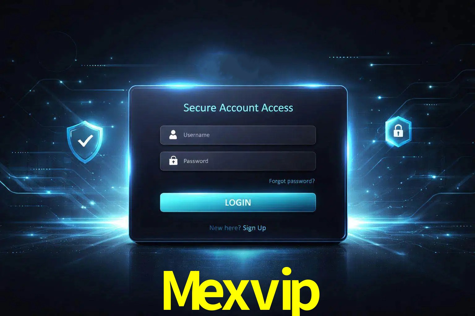 Pantalla de inicio de sesión de cuenta Mexvip para usuarios en México